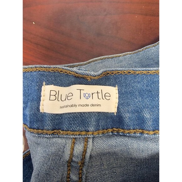 Blue Turtle Womens Sustainable Distressed Denim Jeans With Patchwork Design & St - Picture 6 of 8